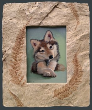 alt-text for imageA small wolf painted in acrylic alt-text for imageA small wolf painted in acrylic